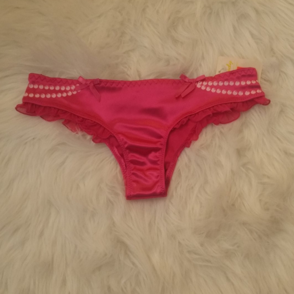 MANDY HOT PINK BOW BIKINI UNDERWEAR